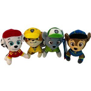 Nickelodeon Paw Patrol Plush Toy Set - Rocky Marshall Rubble & Chase - Adorable